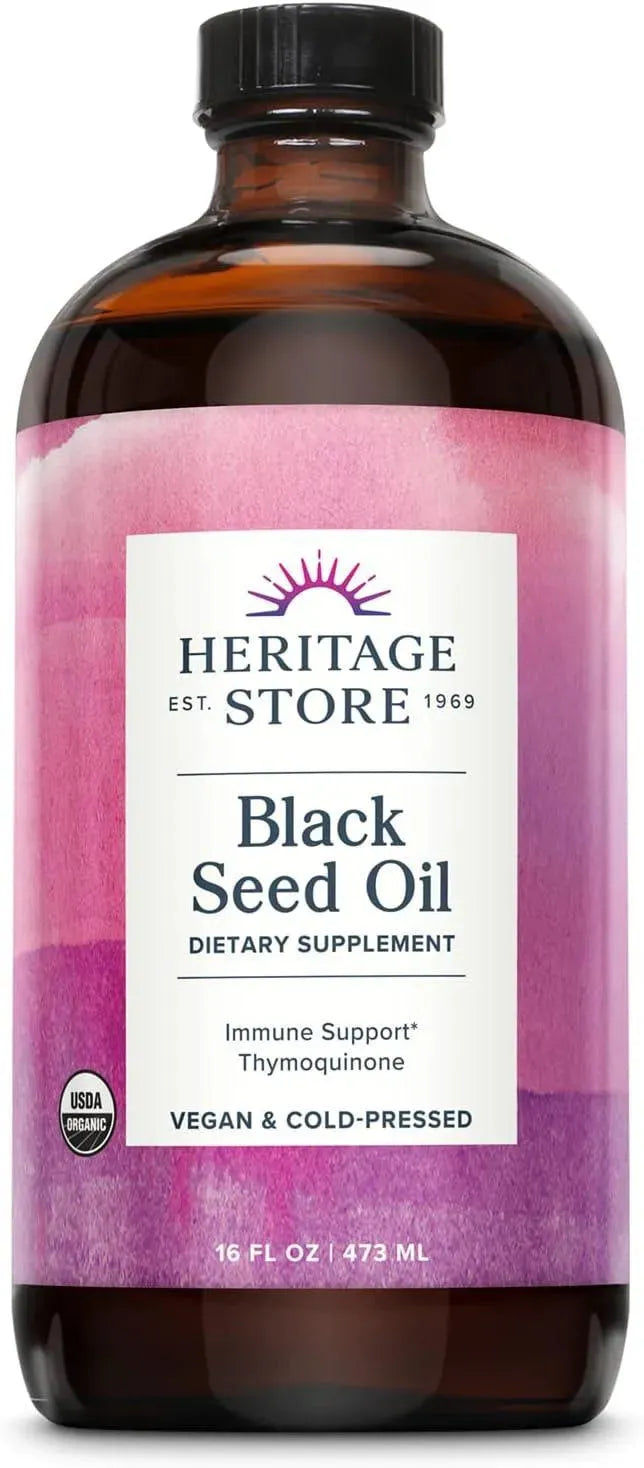 HERITAGE STORE - Heritage Store Black Seed Oil 473Ml. - The Red Vitamin MX - Suplementos Alimenticios - {{ shop.shopifyCountryName }}