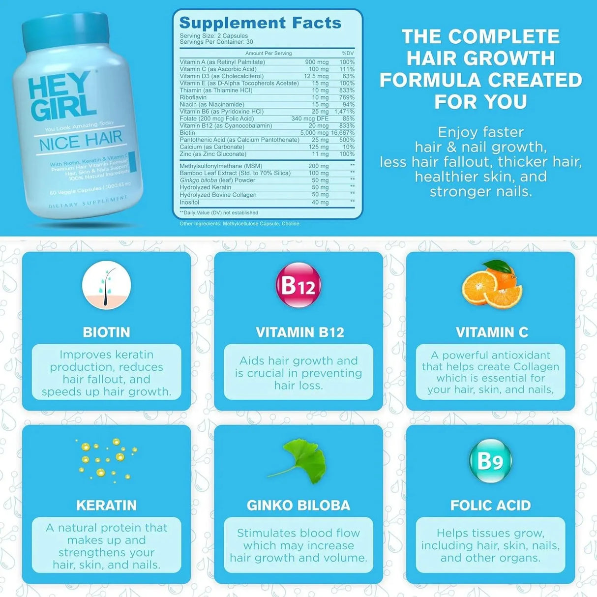 HEY GIRL NUTRITION - Hey Girl Nutrition Hair Vitamins 60 Gomitas - The Red Vitamin MX - Suplementos Alimenticios - {{ shop.shopifyCountryName }}