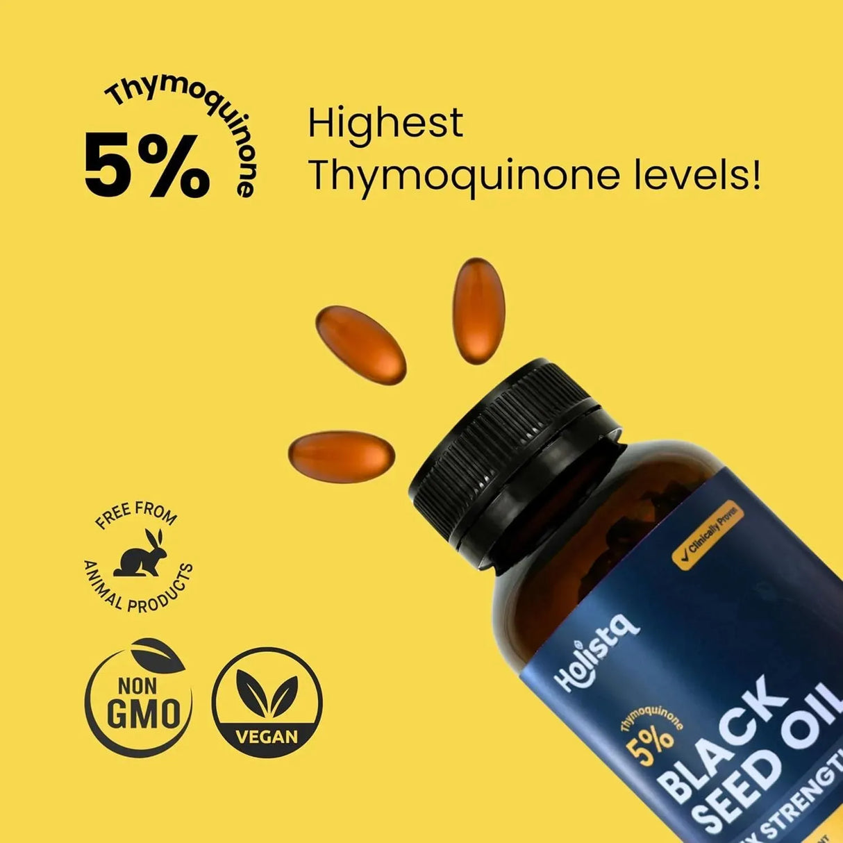 HOLISTQ - HOLISTQ Black Cumin Seed Oil 120 Capsulas - The Red Vitamin MX - Suplementos Alimenticios - {{ shop.shopifyCountryName }}