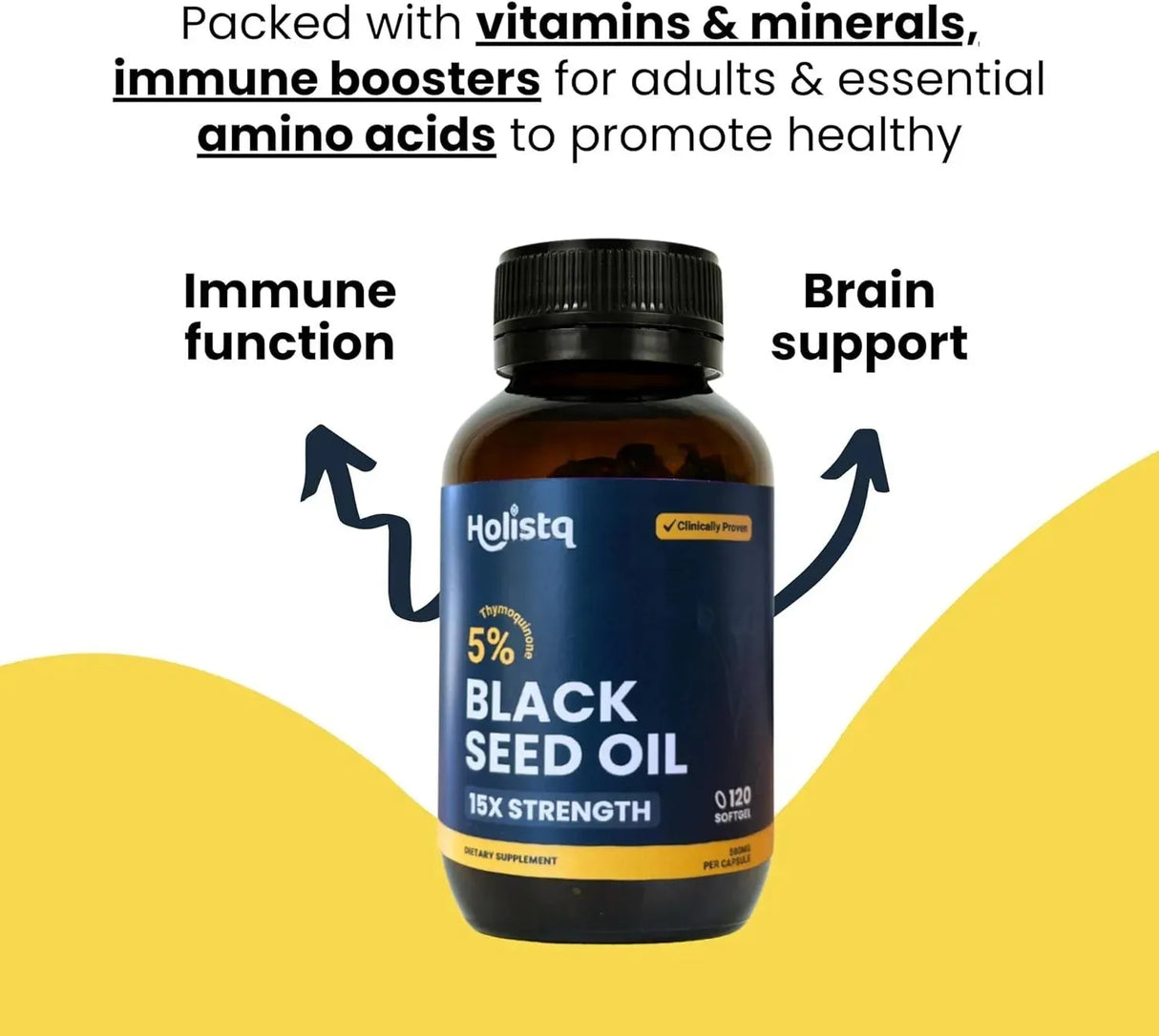 HOLISTQ - HOLISTQ Black Cumin Seed Oil 120 Capsulas - The Red Vitamin MX - Suplementos Alimenticios - {{ shop.shopifyCountryName }}