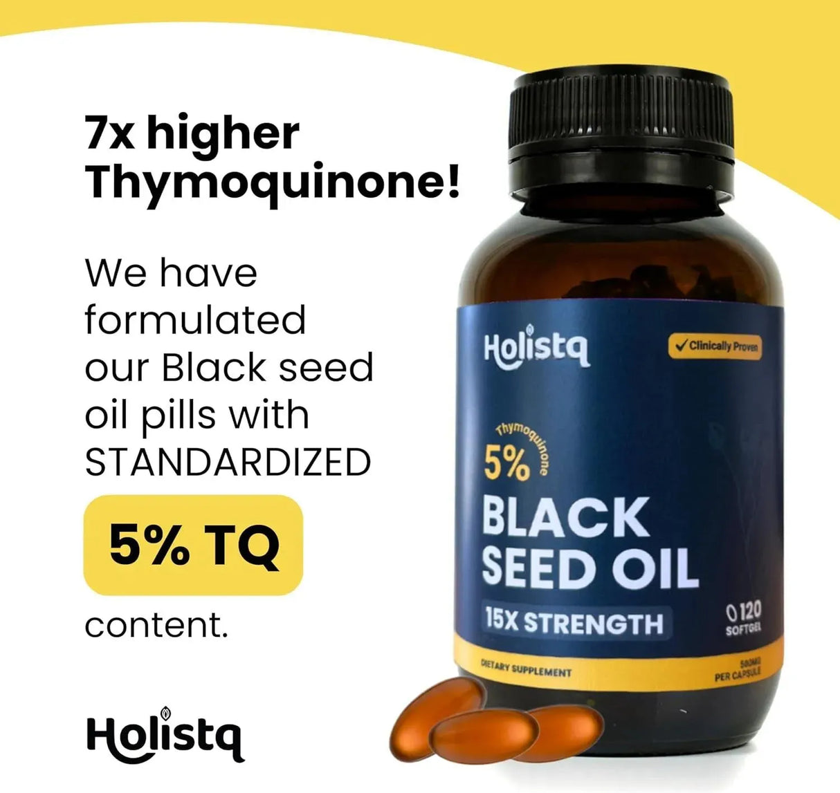 HOLISTQ - HOLISTQ Black Cumin Seed Oil 120 Capsulas - The Red Vitamin MX - Suplementos Alimenticios - {{ shop.shopifyCountryName }}