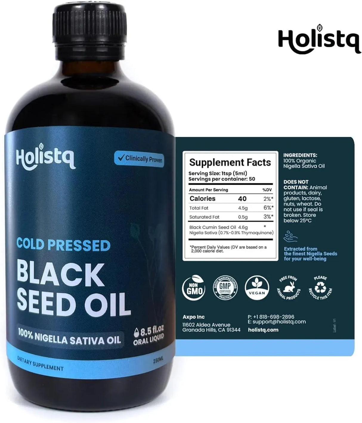 HOLISTQ - HOLISTQ Black Cumin Seed Oil 250Ml. - The Red Vitamin MX - Suplementos Alimenticios - {{ shop.shopifyCountryName }}