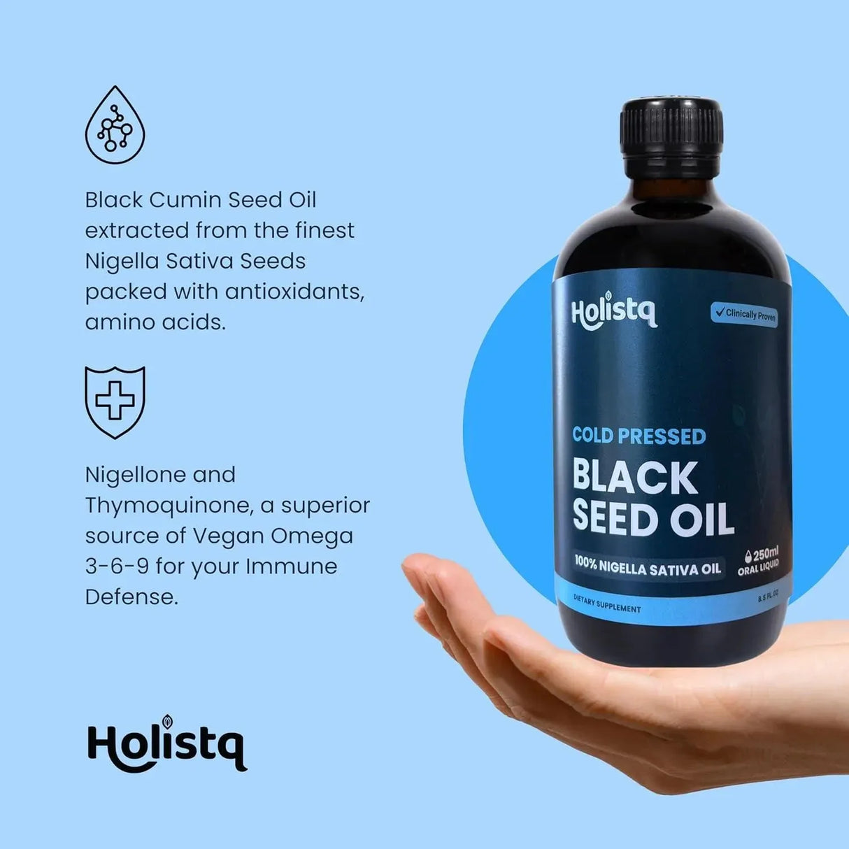 HOLISTQ - HOLISTQ Black Cumin Seed Oil 250Ml. - The Red Vitamin MX - Suplementos Alimenticios - {{ shop.shopifyCountryName }}