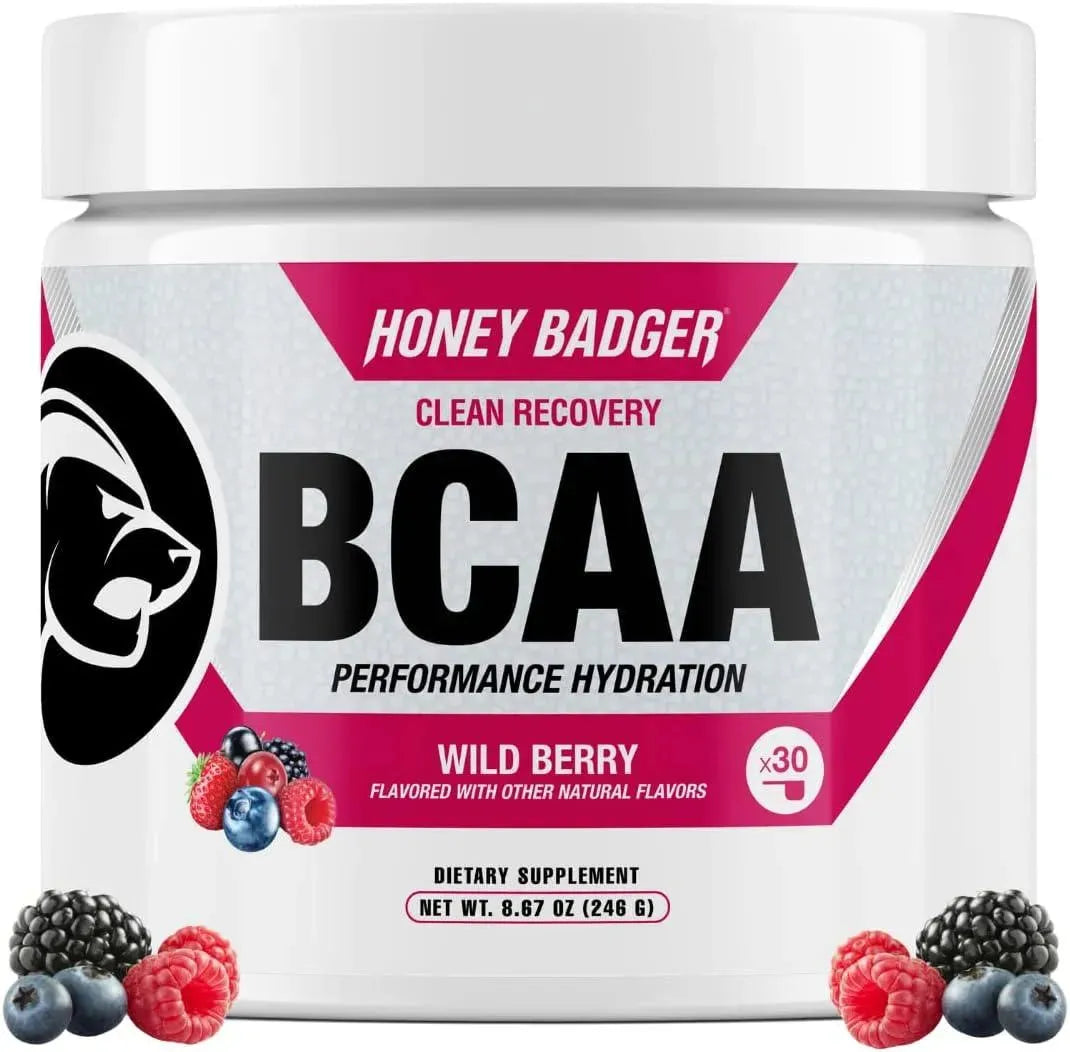 HONEY BADGER - Honey Badger BCAA + EAA Amino Acids Powder Wild Berry 30 Servicios 246Gr. - The Red Vitamin MX - Suplementos Alimenticios - {{ shop.shopifyCountryName }}