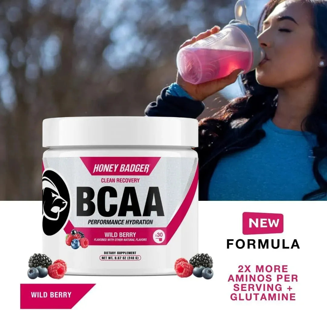 HONEY BADGER - Honey Badger BCAA + EAA Amino Acids Powder Wild Berry 30 Servicios 246Gr. - The Red Vitamin MX - Suplementos Alimenticios - {{ shop.shopifyCountryName }}
