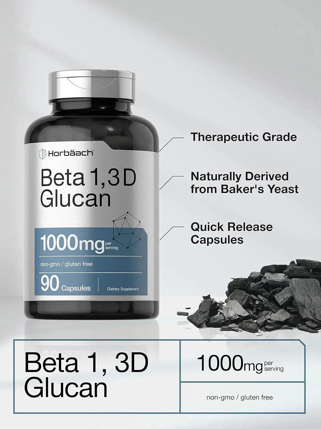 HORBAACH - Horbaach Beta Glucan 1 3D 1000Mg. 90 Capsulas - The Red Vitamin MX - Suplementos Alimenticios - {{ shop.shopifyCountryName }}