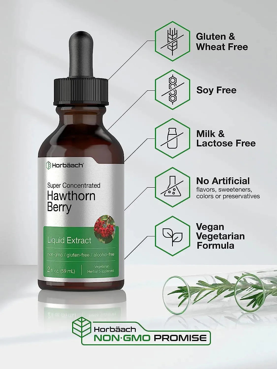 HORBAACH - Horbaach Hawthorn Berry Extract 59Ml. - The Red Vitamin MX - Suplementos Alimenticios - {{ shop.shopifyCountryName }}