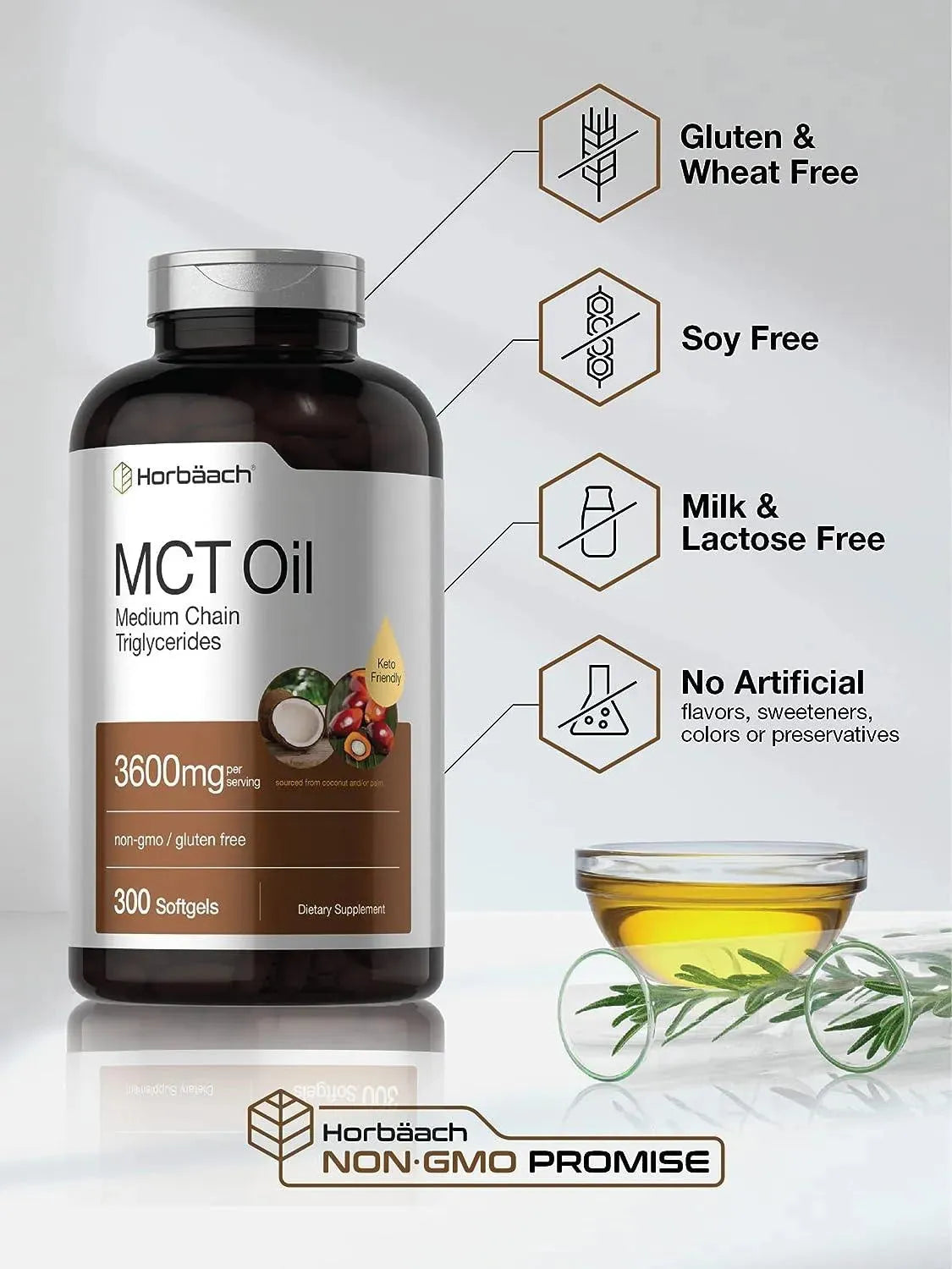 HORBAACH - Horbaach Keto MCT Oil Capsules 3600Mg. 300 Capsulas Blandas - The Red Vitamin MX - Suplementos Alimenticios - {{ shop.shopifyCountryName }}