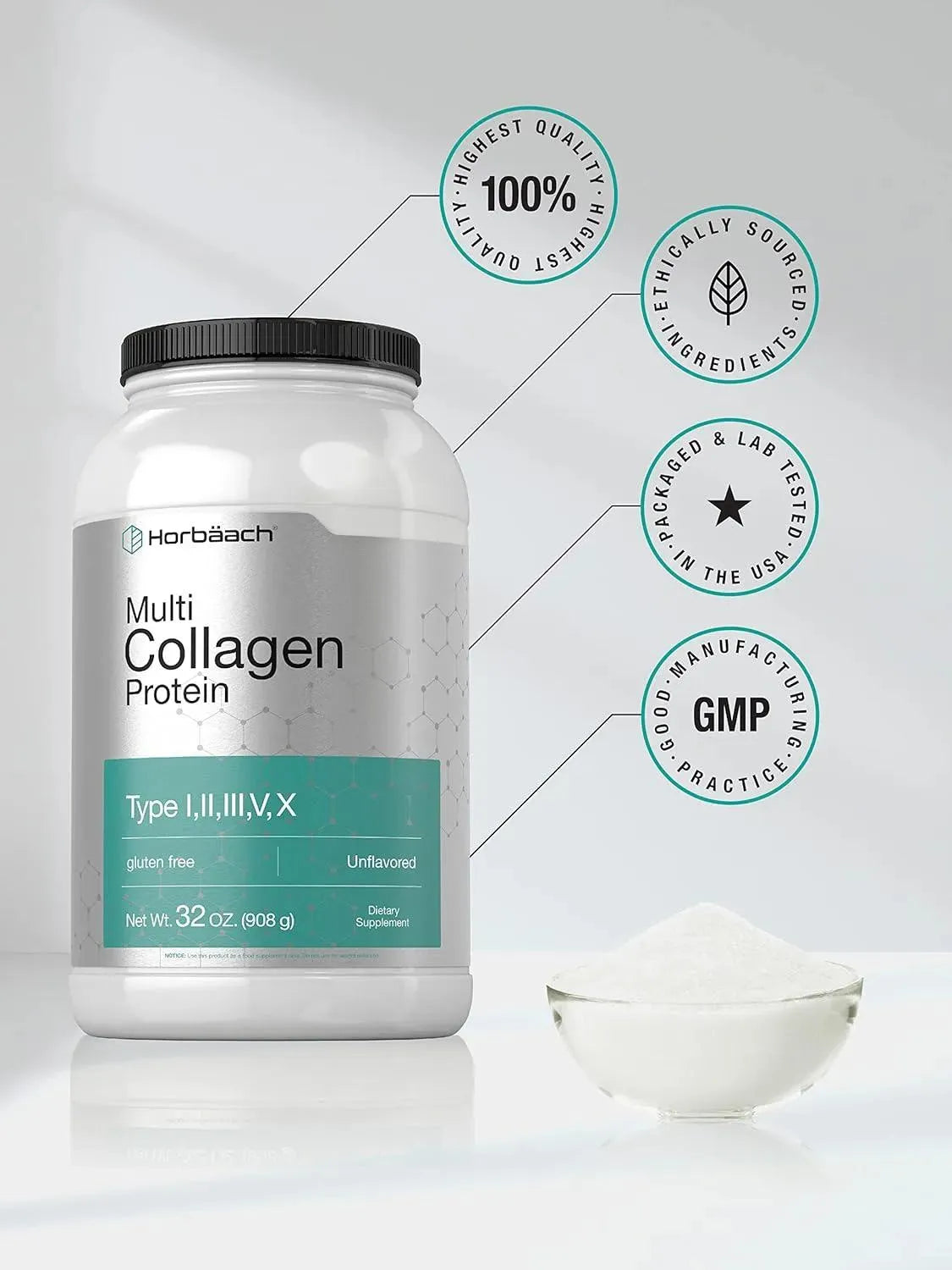 HORBAACH - Horbaach Multi Collagen Protein Powder 908Gr. - The Red Vitamin MX - Suplementos Alimenticios - {{ shop.shopifyCountryName }}