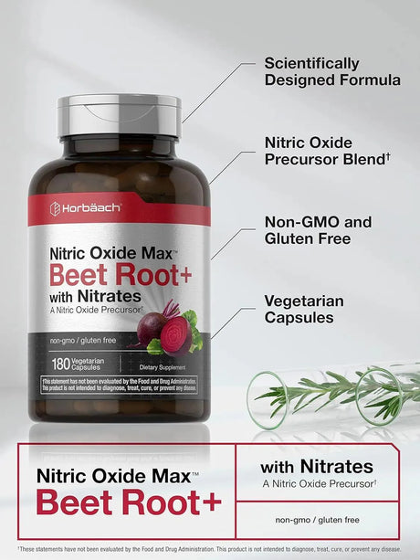 HORBAACH - Horbaach Nitric Oxide Beet Root Capsules with Nitrates 180 Capsulas - The Red Vitamin MX - Suplementos Alimenticios - {{ shop.shopifyCountryName }}