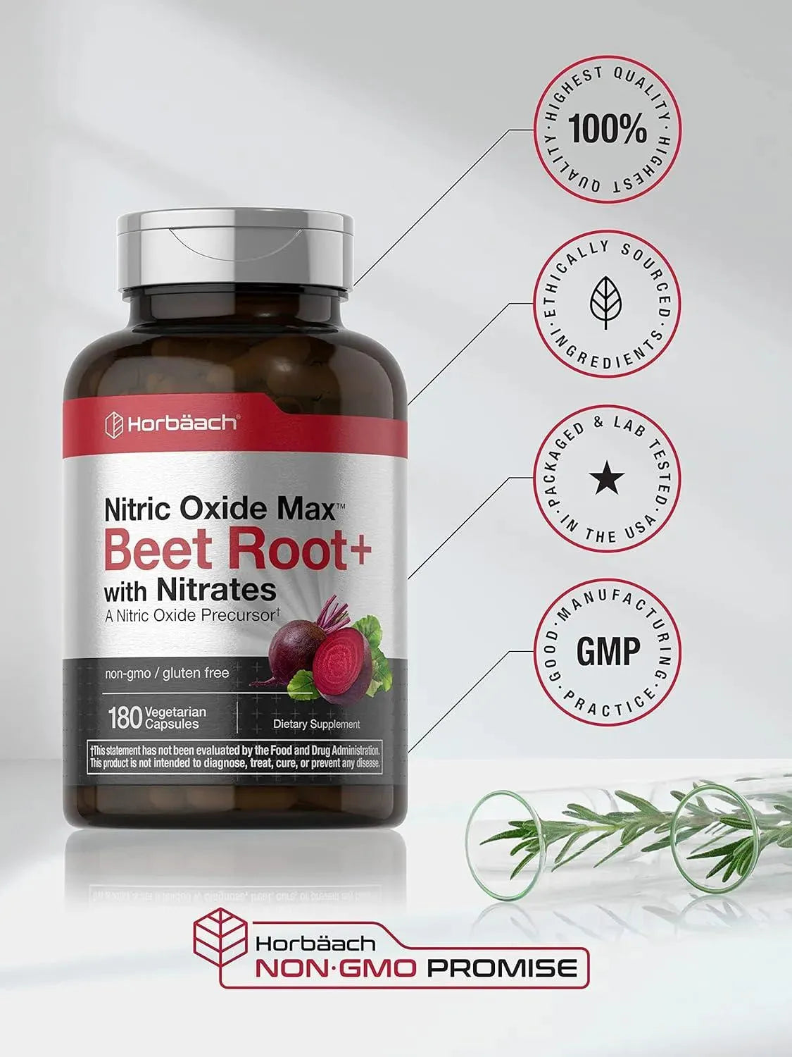 HORBAACH - Horbaach Nitric Oxide Beet Root Capsules with Nitrates 180 Capsulas - The Red Vitamin MX - Suplementos Alimenticios - {{ shop.shopifyCountryName }}