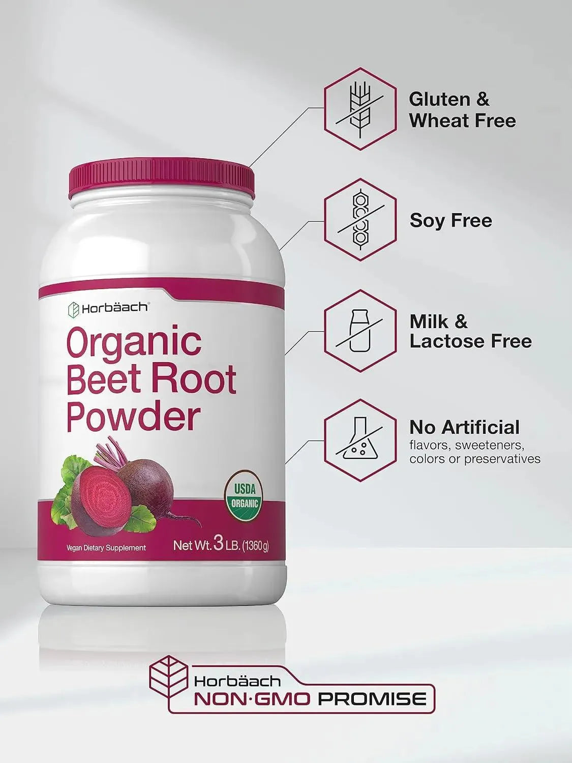 HORBAACH - Horbaach Organic Beet Root Powder 3 Lbs. - The Red Vitamin MX - Suplementos Alimenticios - {{ shop.shopifyCountryName }}