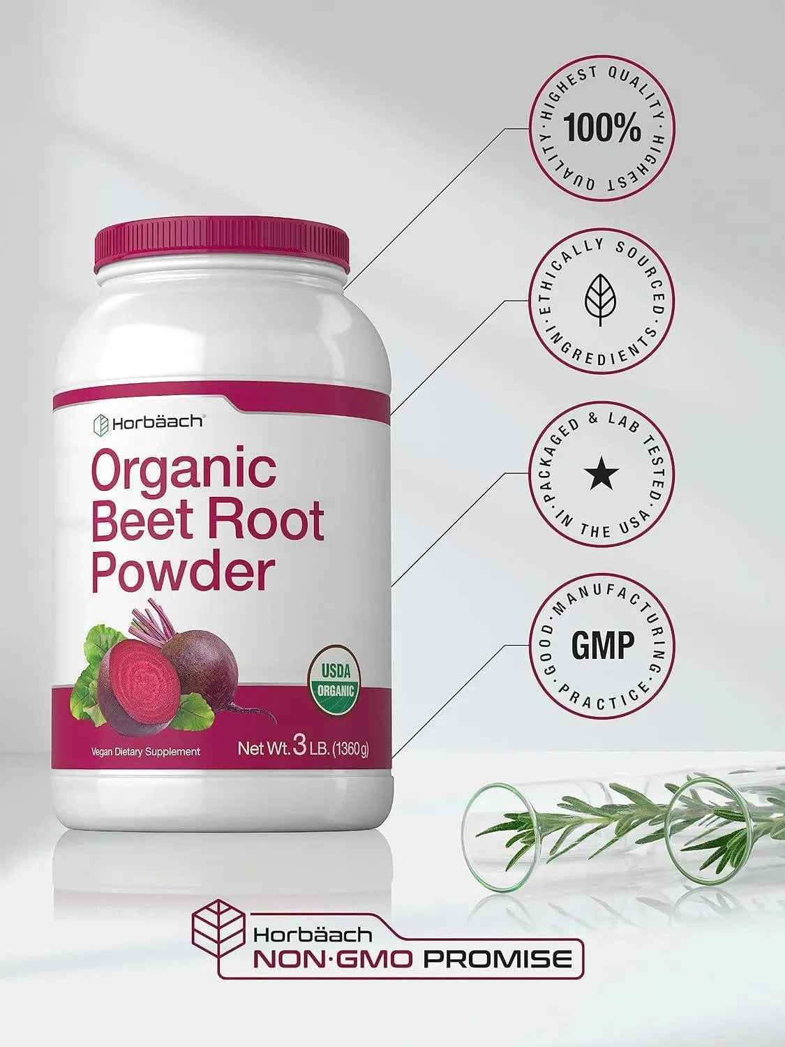 HORBAACH - Horbaach Organic Beet Root Powder 3 Lbs. - The Red Vitamin MX - Suplementos Alimenticios - {{ shop.shopifyCountryName }}