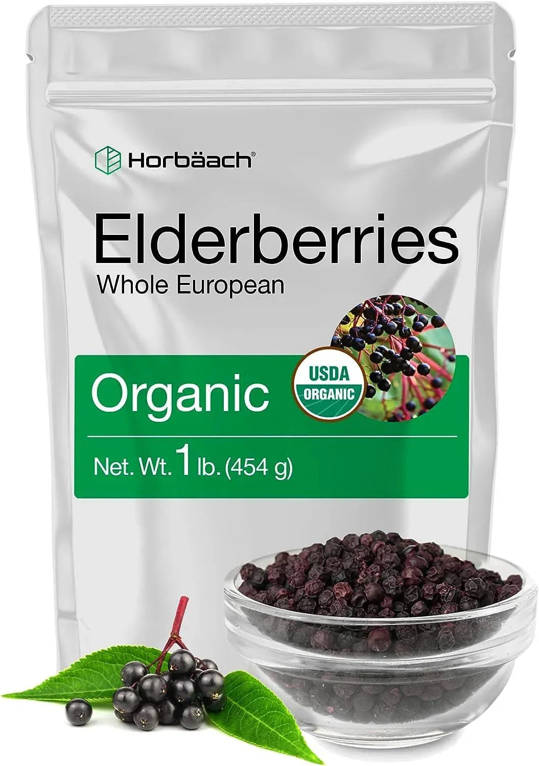 HORBAACH - Horbaach Organic Dried Elderberries 454Gr. - The Red Vitamin MX - Suplementos Alimenticios - {{ shop.shopifyCountryName }}