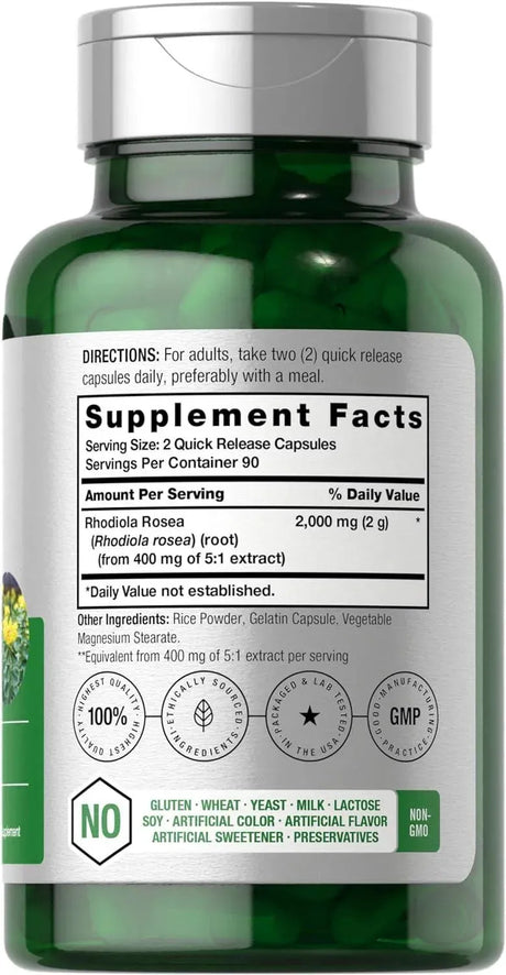 HORBAACH - Horbaach Rhodiola Rosea 2000Mg. 180 Capsulas - The Red Vitamin MX - Suplementos Alimenticios - {{ shop.shopifyCountryName }}
