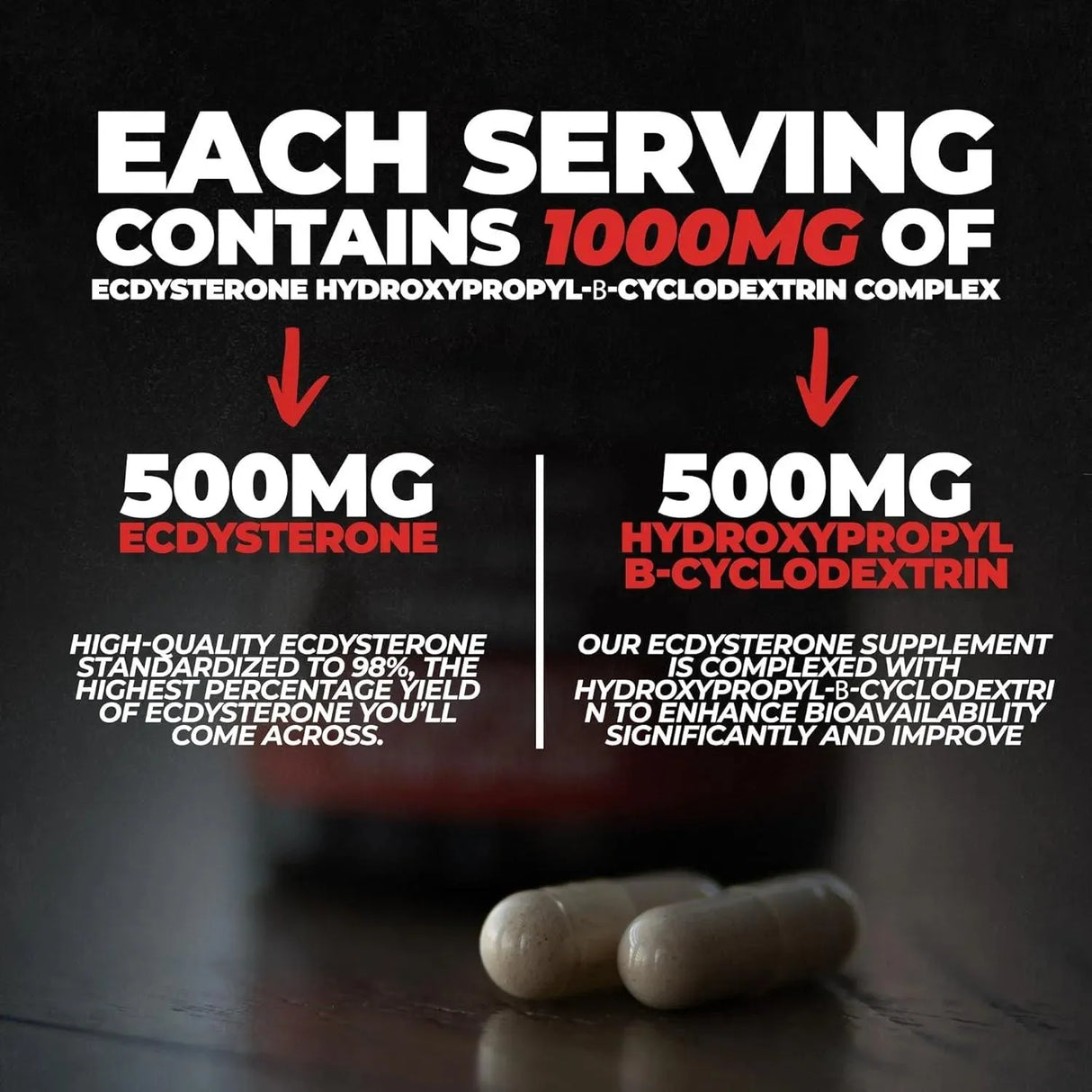 HUGE SUPPLEMENTS - Huge Supplements Ecdysterone 60 Capsulas - The Red Vitamin MX - Suplementos Alimenticios - {{ shop.shopifyCountryName }}