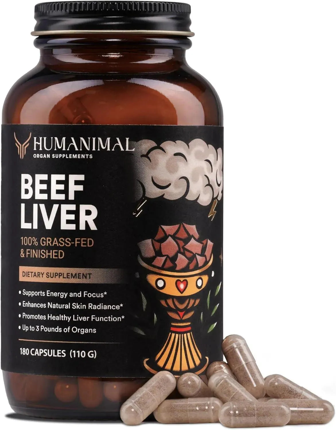 HUMANIMAL - Humanimal Beef Liver 180 Capsulas - The Red Vitamin MX - Suplementos Alimenticios - {{ shop.shopifyCountryName }}