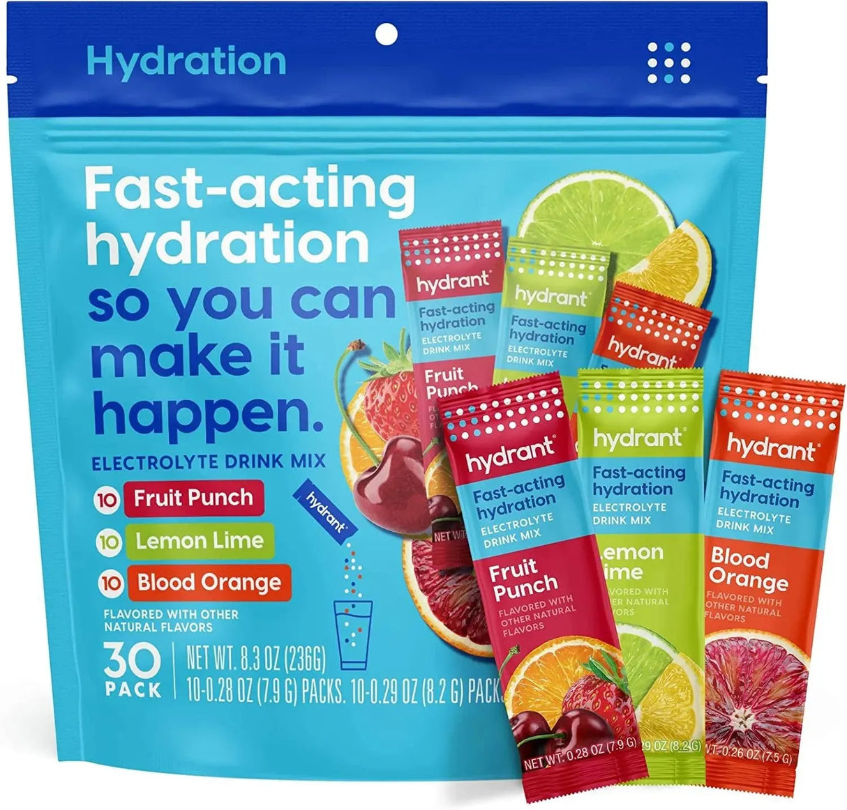 HYDRANT - Hydrant Hydrate Electrolyte Powder Rapid Hydration Mix 30 Paquetes - The Red Vitamin MX - Suplementos Alimenticios - {{ shop.shopifyCountryName }}