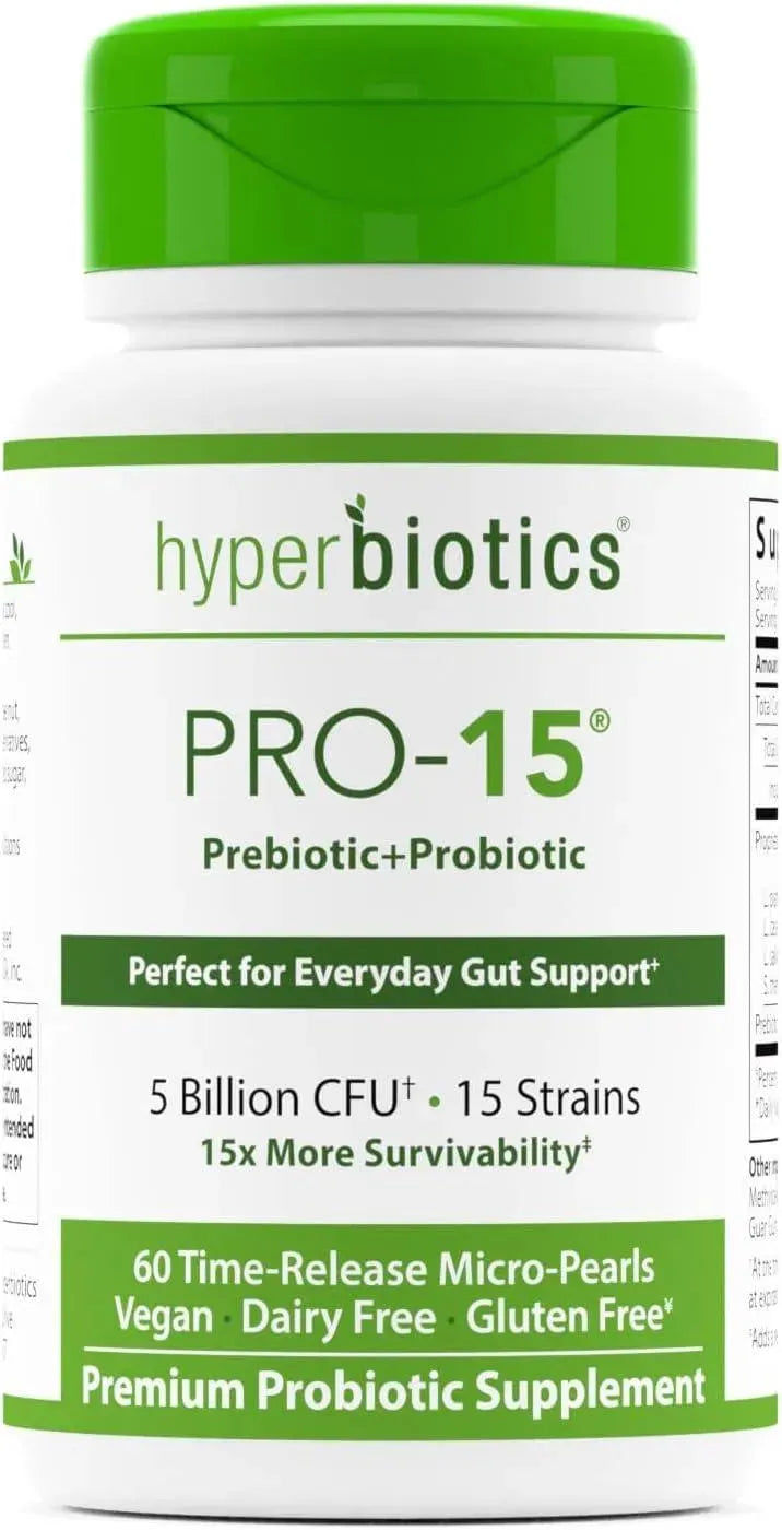 HYPERBIOTICS - Hyperbiotics Pro 15 Vegan Probiotic Supplement 60 Perlas - The Red Vitamin MX - Suplementos Alimenticios - {{ shop.shopifyCountryName }}