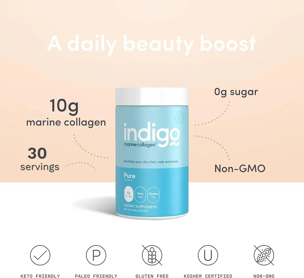 INDIGO - Indigo Marine Collagen Powder 300Gr. - The Red Vitamin MX - Suplementos Alimenticios - {{ shop.shopifyCountryName }}