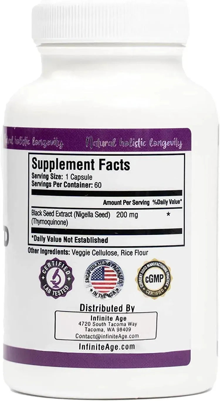 INFINITE AGE - INFINITE AGE Dry Organic Black Seed Oil Extract 200Mg. 60 Capsulas - The Red Vitamin MX - Suplementos Alimenticios - {{ shop.shopifyCountryName }}