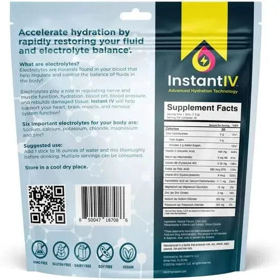 INSTANTIV - Instant IV Electrolytes Powder Drink Mix Strawberry Banana 16 Paquetes - The Red Vitamin MX - Suplementos Alimenticios - {{ shop.shopifyCountryName }}