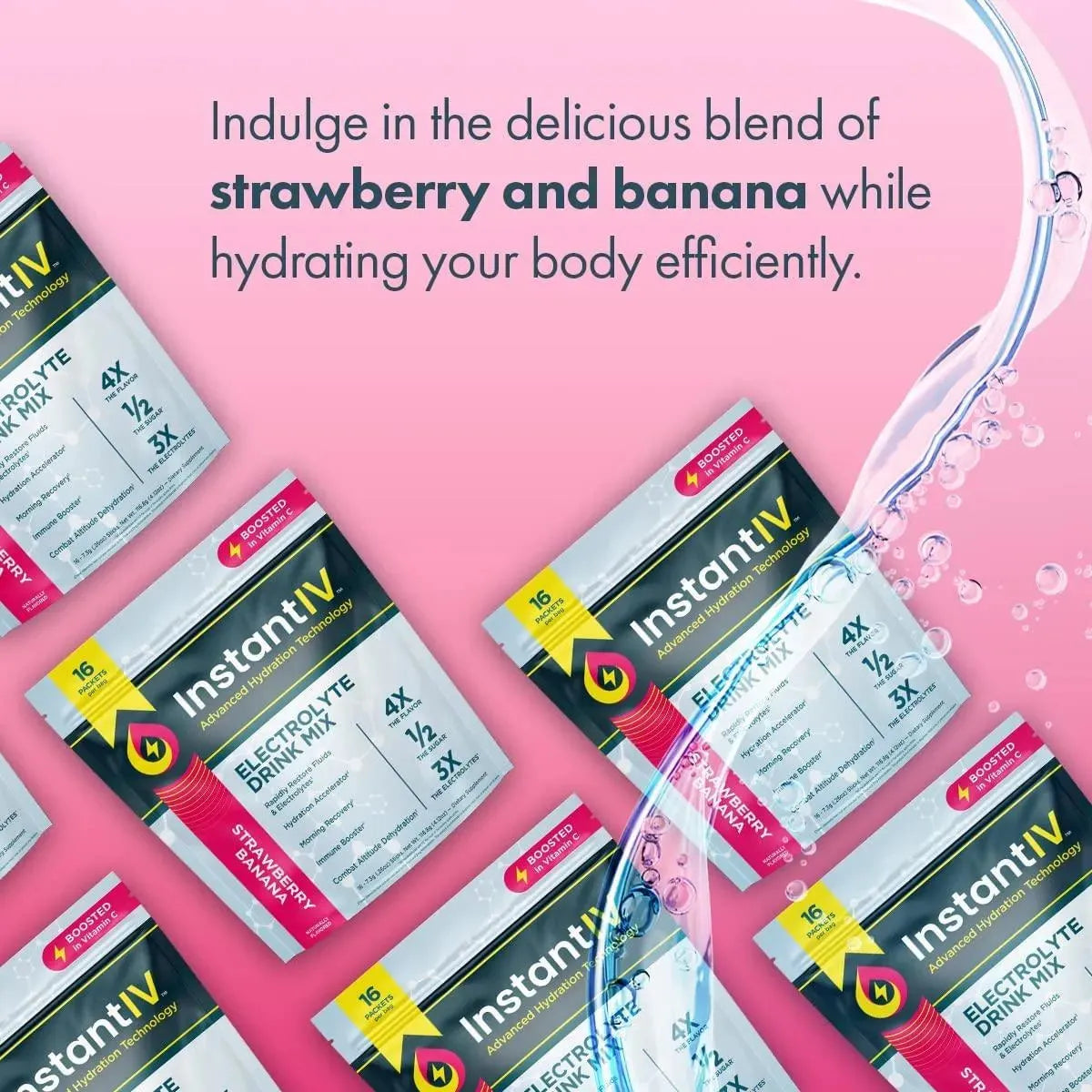 INSTANTIV - Instant IV Electrolytes Powder Drink Mix Strawberry Banana 16 Paquetes - The Red Vitamin MX - Suplementos Alimenticios - {{ shop.shopifyCountryName }}