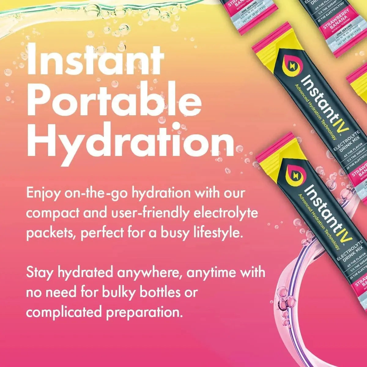 INSTANTIV - Instant IV Electrolytes Powder Drink Mix Strawberry Banana 16 Paquetes - The Red Vitamin MX - Suplementos Alimenticios - {{ shop.shopifyCountryName }}