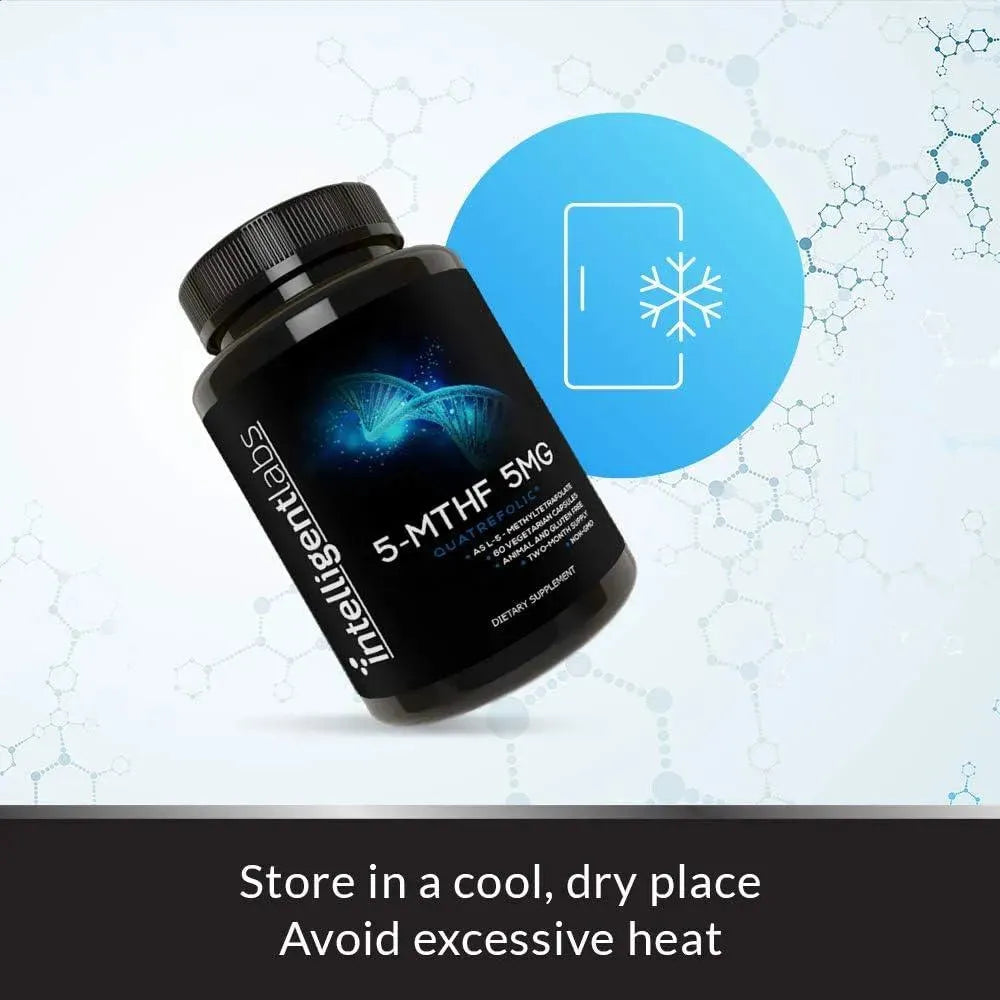 INTELLIGENT LABS - Intelligent Labs 5Mg. MTHF L-5-Methyltetrahydrofolate 60 Capsulas - The Red Vitamin MX - Suplementos Alimenticios - {{ shop.shopifyCountryName }}