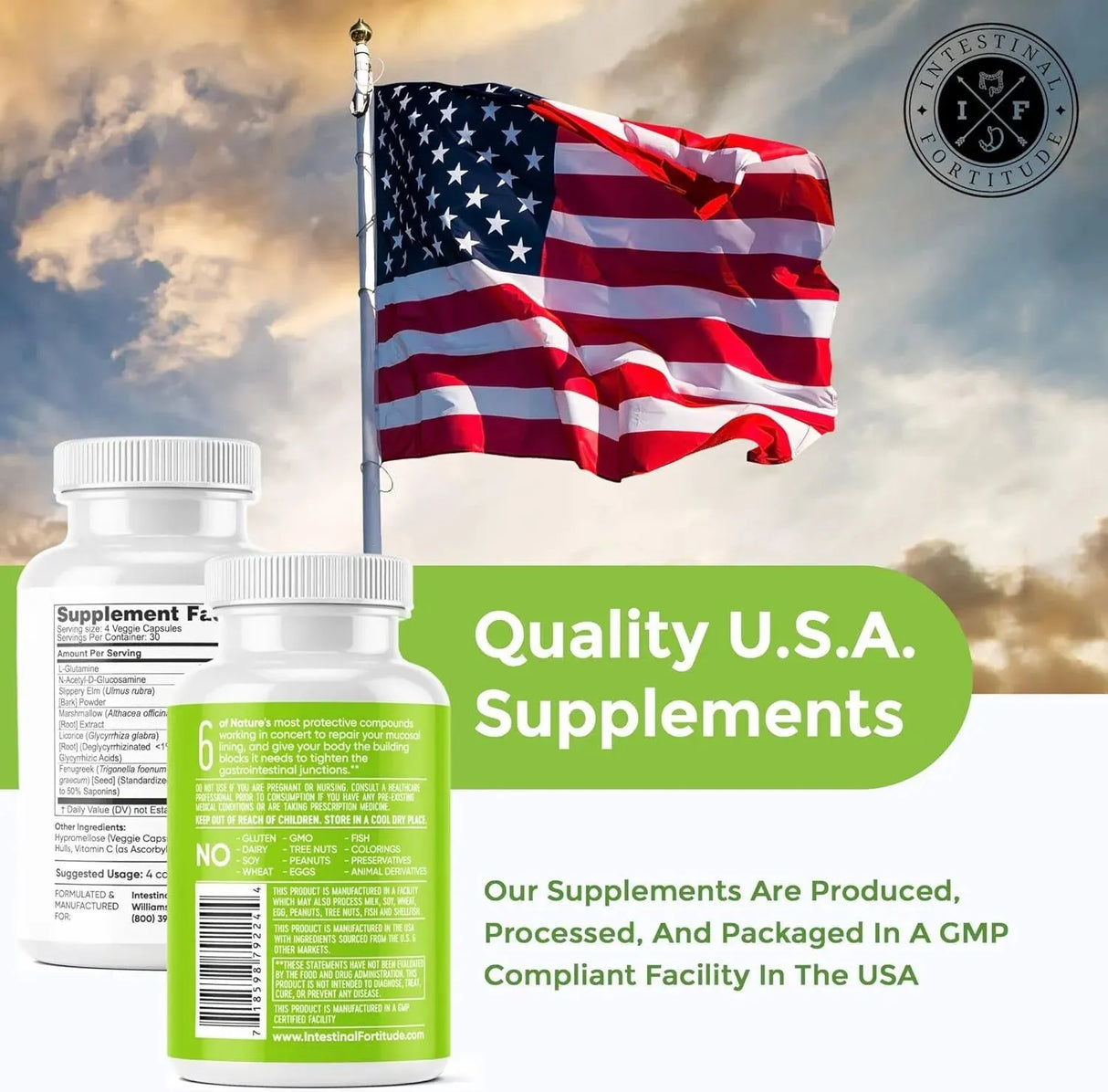 INTESTINAL FORTITUDE - GLR-6 Gut Lining Repair Supplement for Gut Health 120 Capsulas - The Red Vitamin MX - Suplementos Alimenticios - {{ shop.shopifyCountryName }}