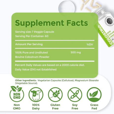 INTESTINAL FORTITUDE - Intestinal Fortitude Grass Fed New Zealand Cows Colostrum 500Mg. 60 Capsulas - The Red Vitamin MX - Suplementos Alimenticios - {{ shop.shopifyCountryName }}