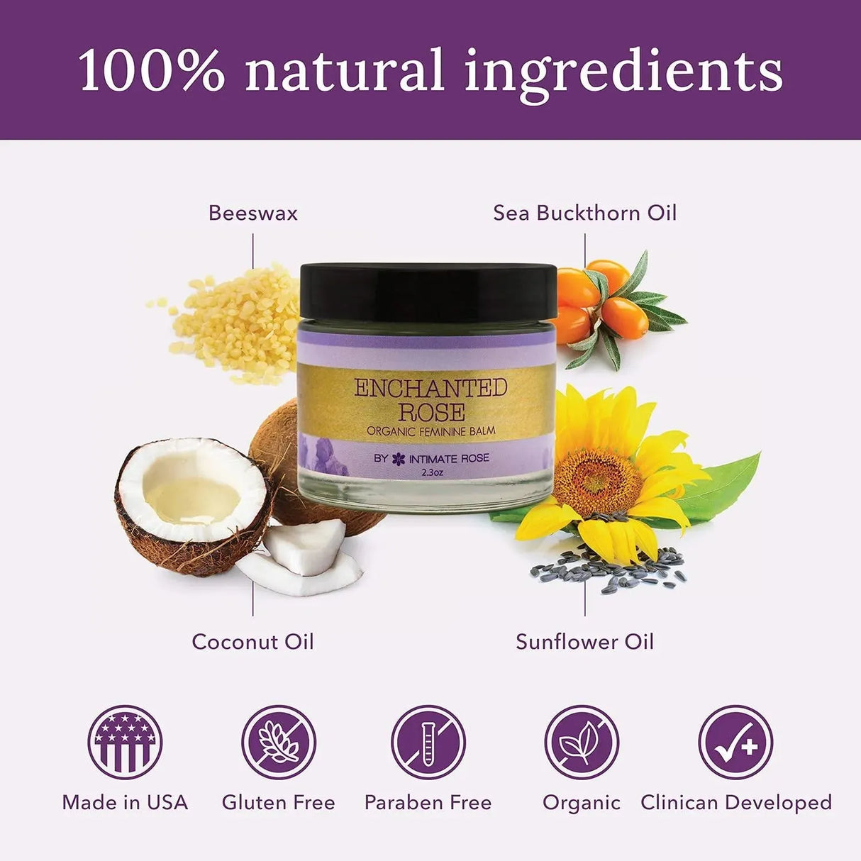 INTIMATE ROSE - Intimate Rose Vulva Balm & Organic Vaginal Moisturizer for Women 2 Oz. - The Red Vitamin MX - Hidratantes Vaginales - {{ shop.shopifyCountryName }}