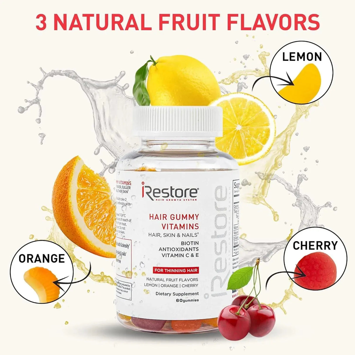 IRESTORE - iRestore Biotin Gummies with Vitamins for Healthy Hair Skin and Nails 60 Gomitas 3 Pack - The Red Vitamin MX - Suplementos Alimenticios - {{ shop.shopifyCountryName }}