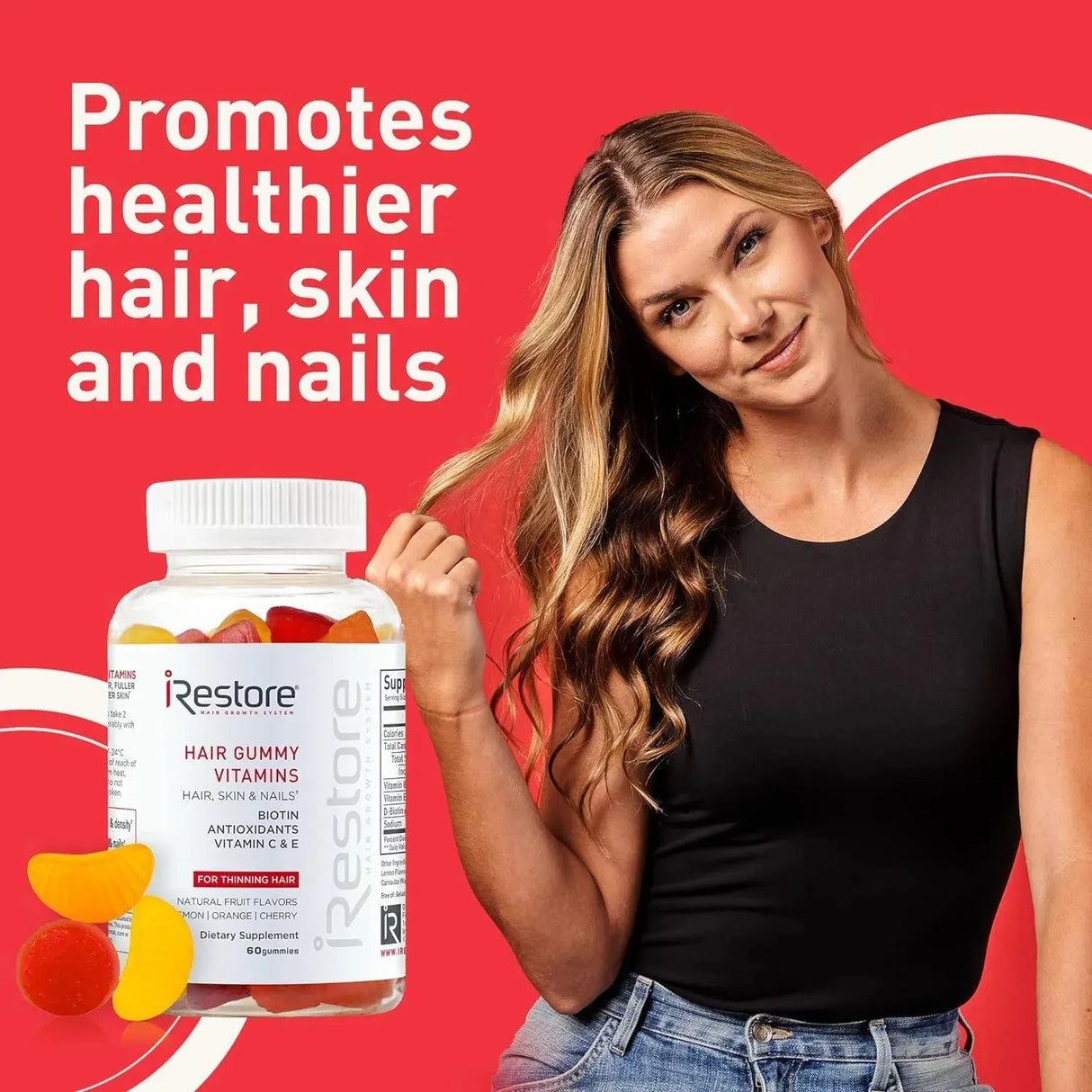 IRESTORE - iRestore Biotin Gummies with Vitamins for Healthy Hair Skin and Nails 60 Gomitas - The Red Vitamin MX - Suplementos Alimenticios - {{ shop.shopifyCountryName }}