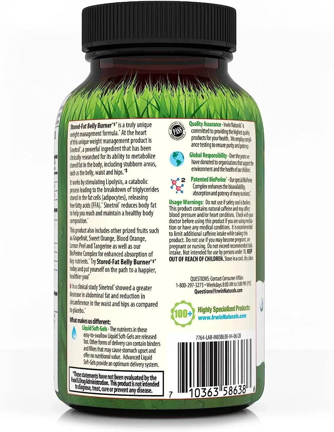 IRWIN NATURALS - Irwin Naturals Stored-Fat Belly Burner 120 Capsulas Blandas - The Red Vitamin MX - Suplementos Alimenticios - {{ shop.shopifyCountryName }}