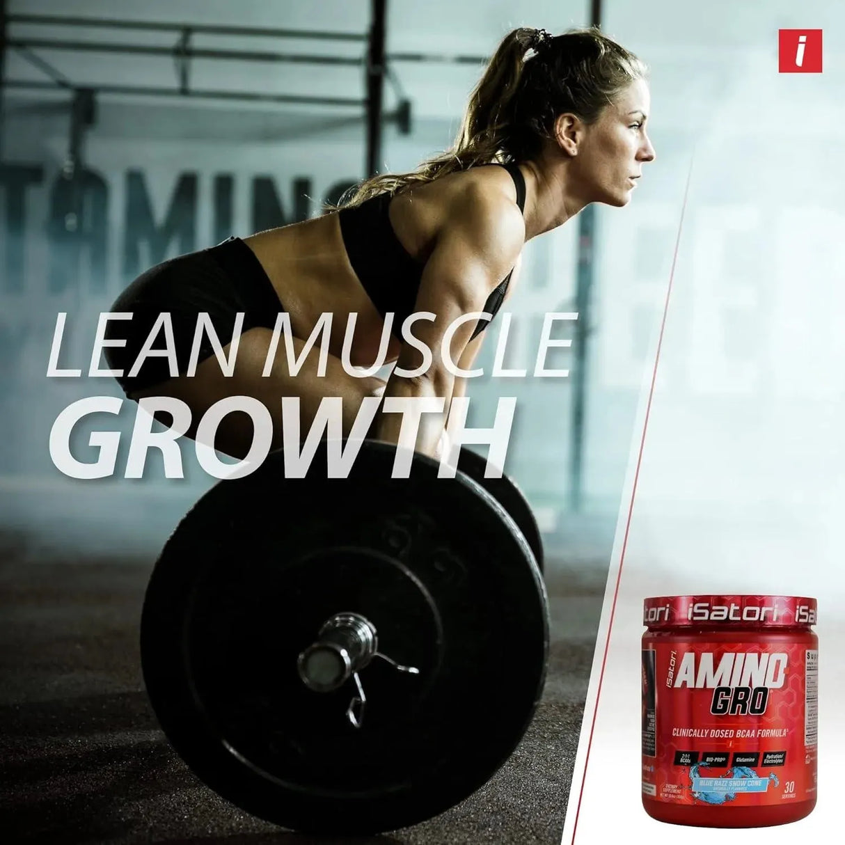 ISATORI - iSatori Amino-GRO BCAA Powder Blue Razz Snow Cone 30 Servicios 300Gr. - The Red Vitamin MX - Suplementos Alimenticios - {{ shop.shopifyCountryName }}