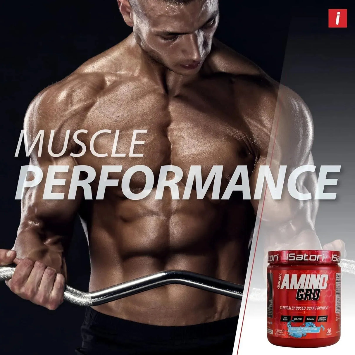 ISATORI - iSatori Amino-GRO BCAA Powder Blue Razz Snow Cone 30 Servicios 300Gr. - The Red Vitamin MX - Suplementos Alimenticios - {{ shop.shopifyCountryName }}