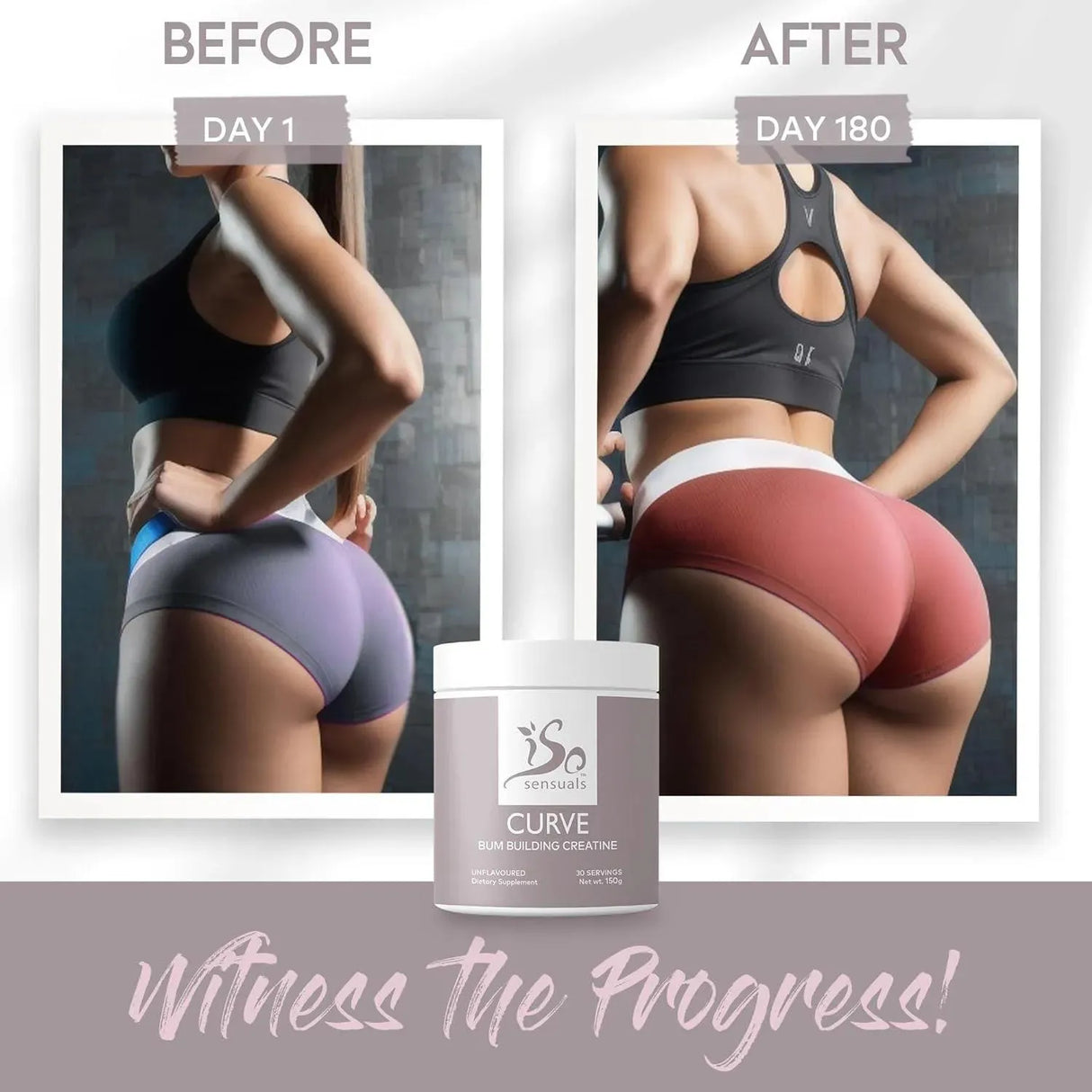 ISOSENSUALS - IsoSensuals Curve Bum Building Creatine 30 Servicios 150Gr. - The Red Vitamin MX - Suplementos Alimenticios - {{ shop.shopifyCountryName }}