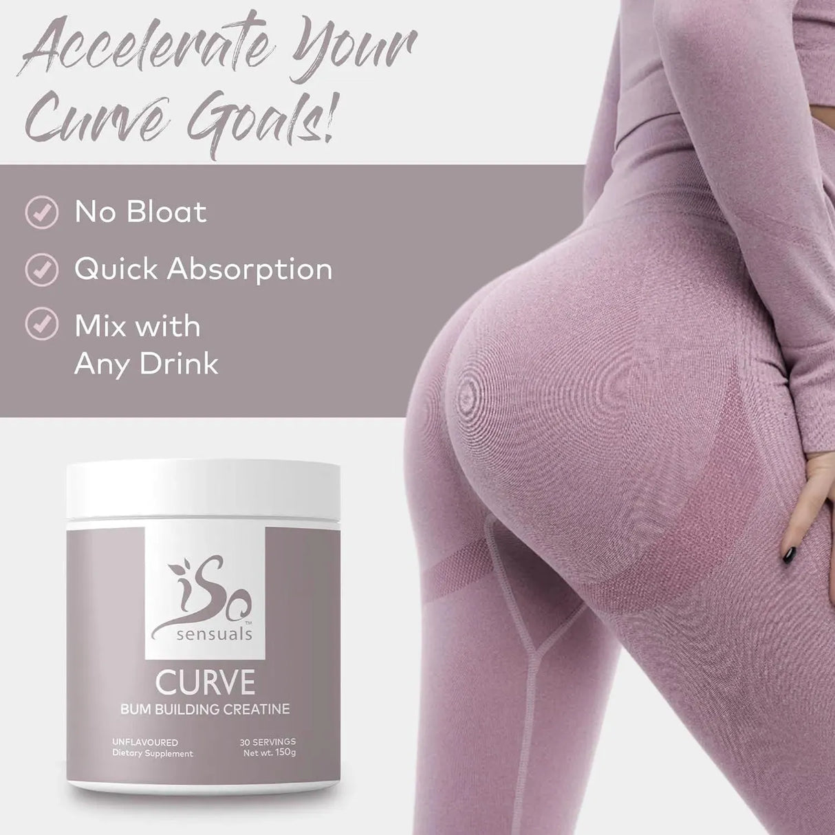 ISOSENSUALS - IsoSensuals Curve Bum Building Creatine 30 Servicios 150Gr. - The Red Vitamin MX - Suplementos Alimenticios - {{ shop.shopifyCountryName }}
