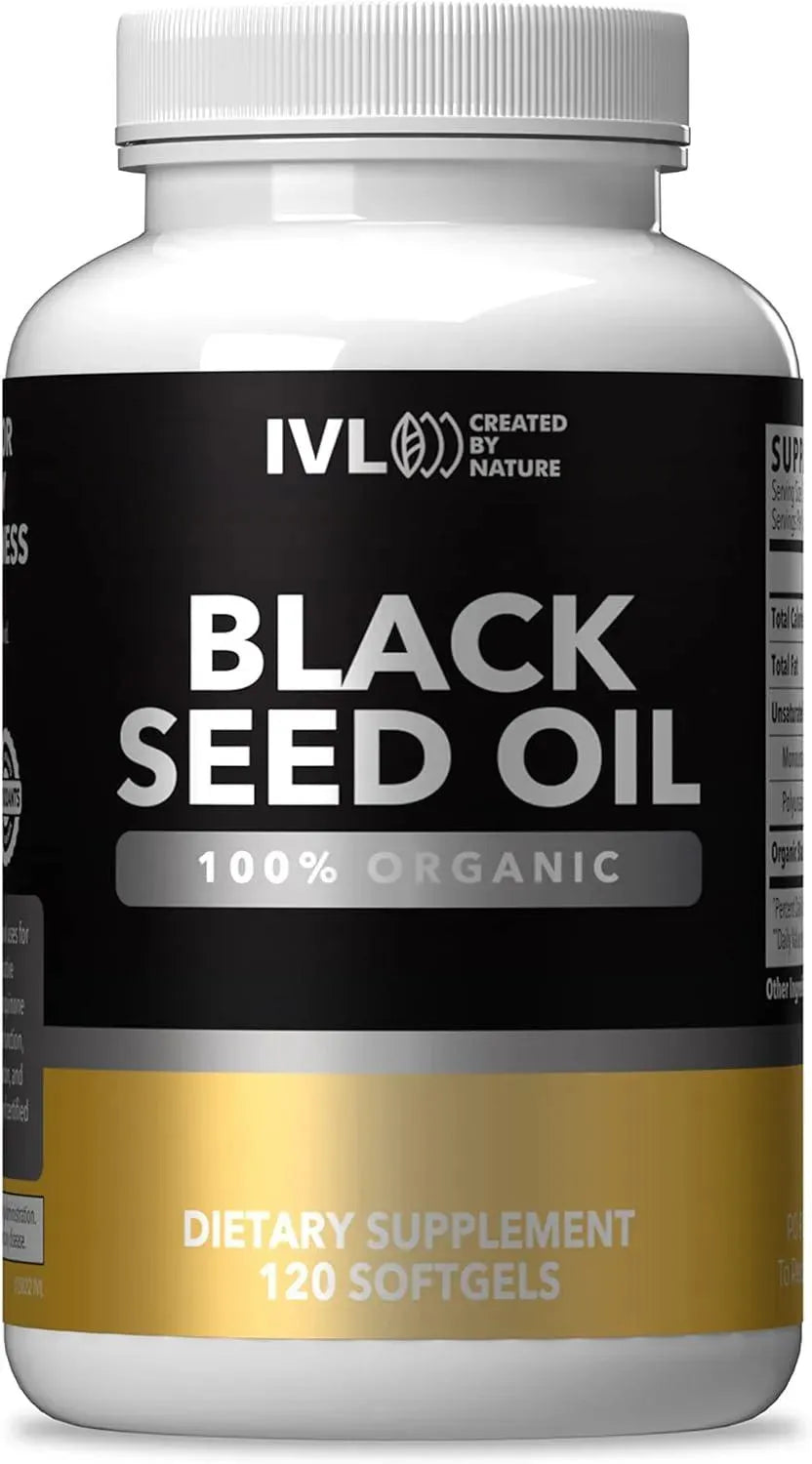 IVL - IVL Organic Black Seed Oil 1000Mg. 120 Capsulas Blandas - The Red Vitamin MX - Suplementos Alimenticios - {{ shop.shopifyCountryName }}