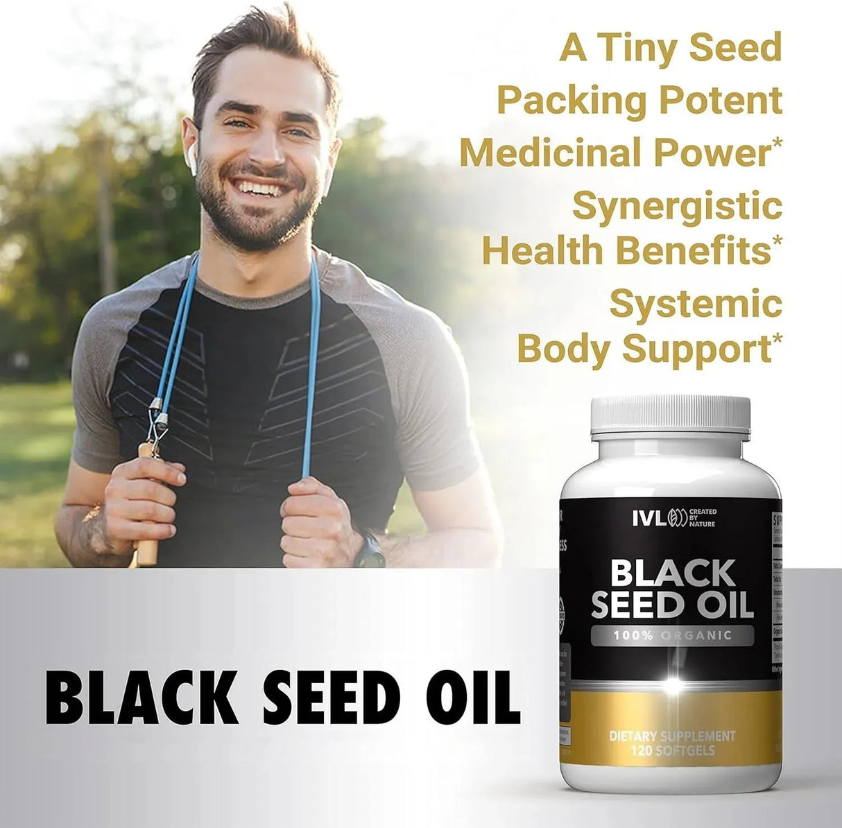 IVL - IVL Organic Black Seed Oil 1000Mg. 120 Capsulas Blandas - The Red Vitamin MX - Suplementos Alimenticios - {{ shop.shopifyCountryName }}