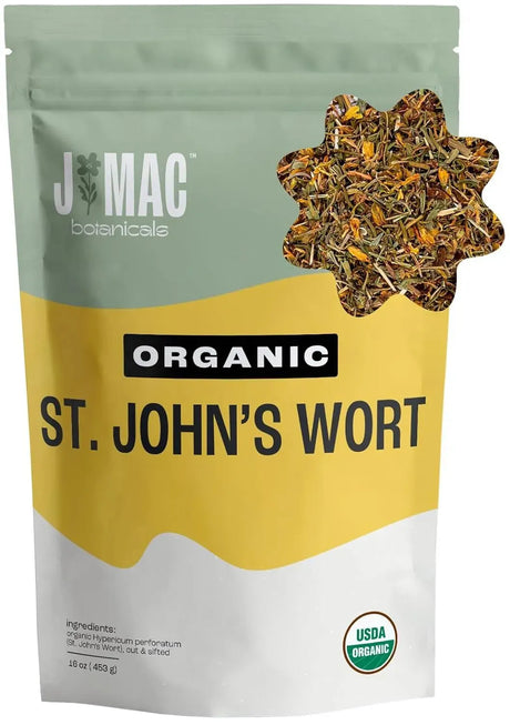 J MAC BOTANICALS - J Mac Botanicals Organic St Johns Wort herb 453Gr. - The Red Vitamin MX - Suplementos Alimenticios - {{ shop.shopifyCountryName }}