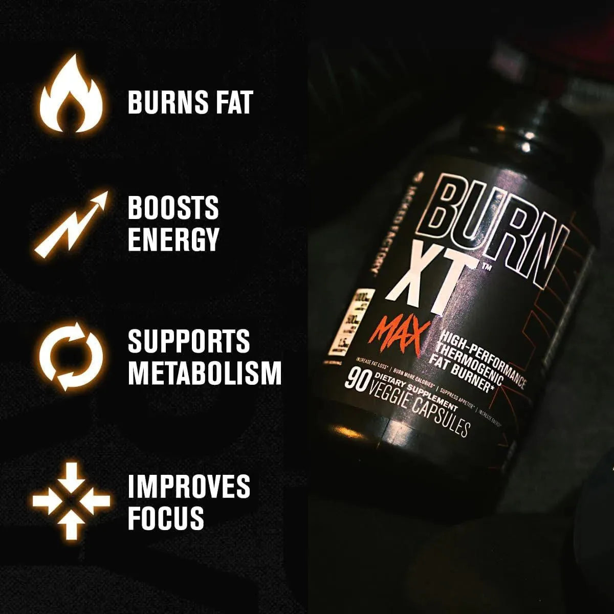 JACKED FACTORY - Jacked Factory Burn-XT Max High-Performance Thermogenic Fat Burner 90 Capsulas - The Red Vitamin MX - Suplementos Alimenticios - {{ shop.shopifyCountryName }}