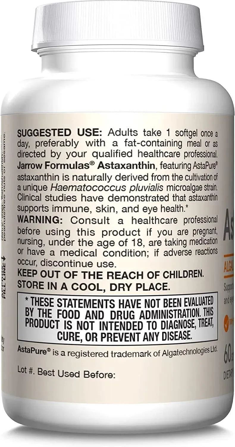 JARROW FORMULAS - Jarrow Formulas Astaxanthin 12Mg. 60 Capsulas Blandas - The Red Vitamin MX - Suplementos Alimenticios - {{ shop.shopifyCountryName }}