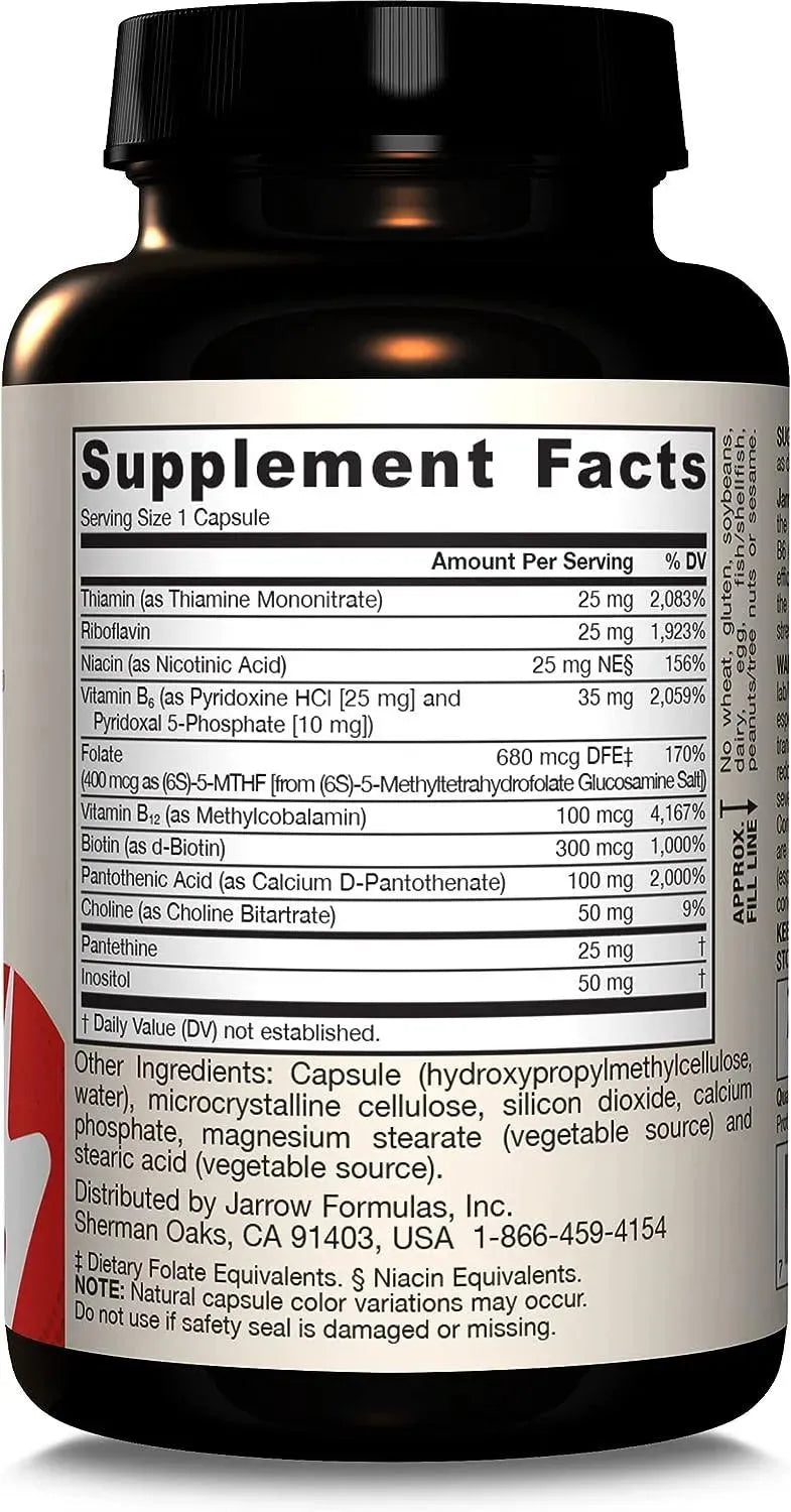 JARROW FORMULAS - Jarrow Formulas B-Right Complex 100 Capsulas - The Red Vitamin MX - Suplementos Alimenticios - {{ shop.shopifyCountryName }}