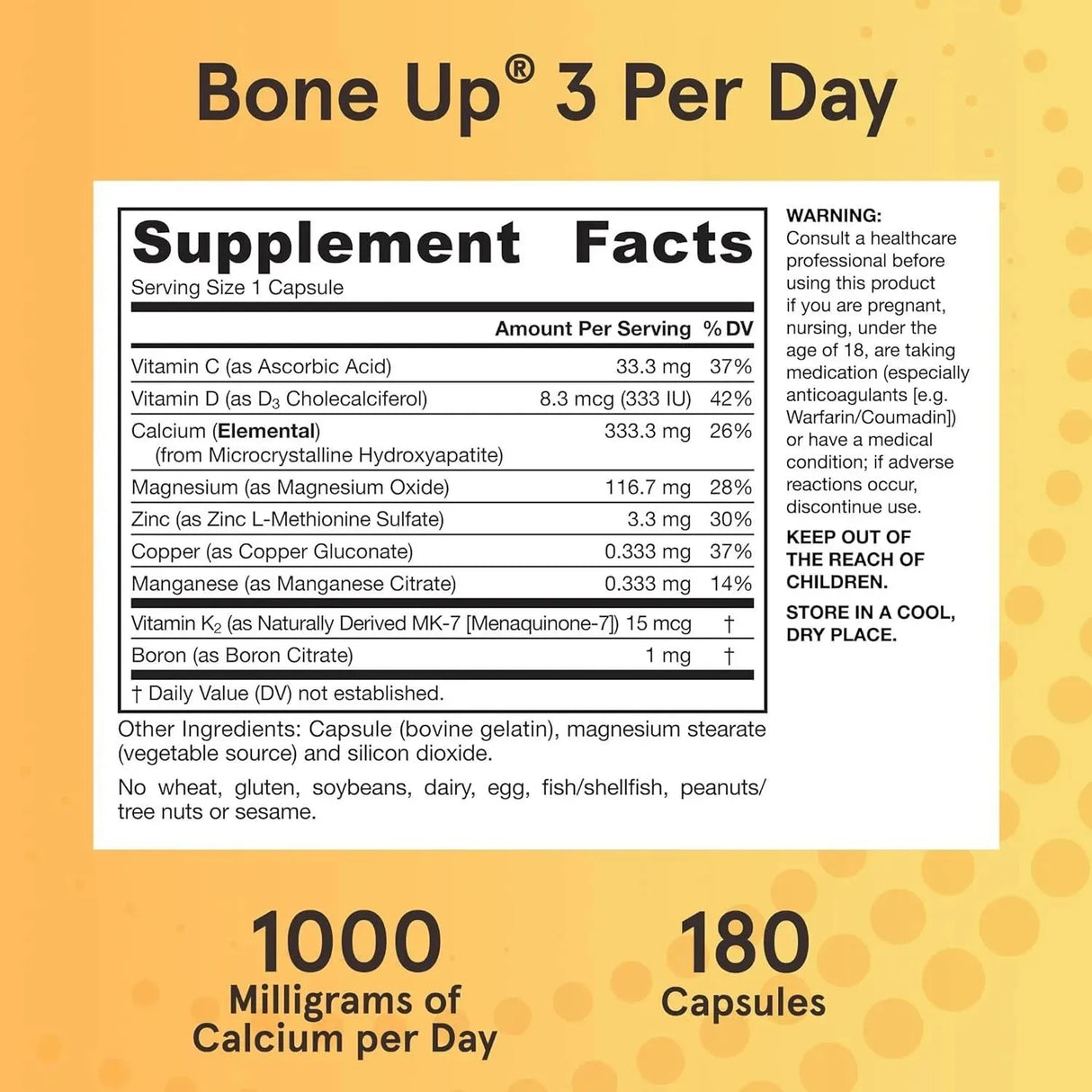 JARROW FORMULAS - Jarrow Formulas BoneUp Three Per Day 180 Capsulas - The Red Vitamin MX - Suplementos Alimenticios - {{ shop.shopifyCountryName }}