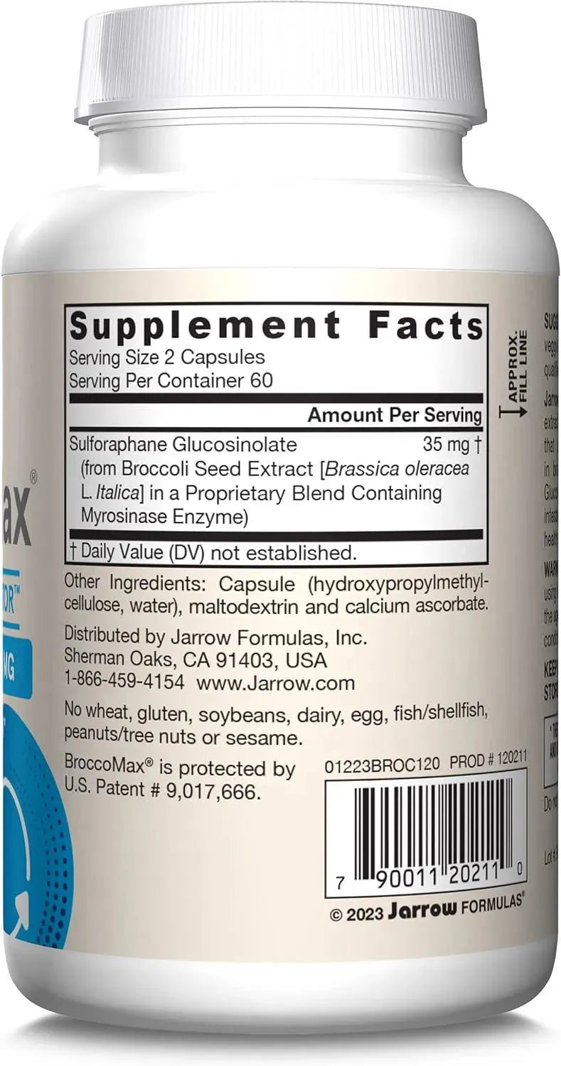 JARROW FORMULAS - Jarrow Formulas BroccoMax Sulforaphane Generator 35Mg. 120 Capsulas - The Red Vitamin MX - Suplementos Alimenticios - {{ shop.shopifyCountryName }}