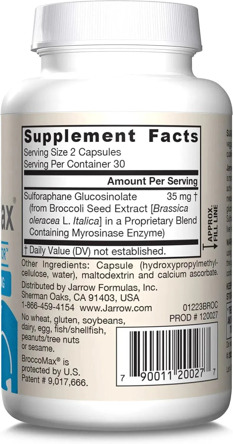 JARROW FORMULAS - Jarrow Formulas BroccoMax Sulforaphane Generator 35Mg. 60 Capsulas - The Red Vitamin MX - Suplementos Alimenticios - {{ shop.shopifyCountryName }}