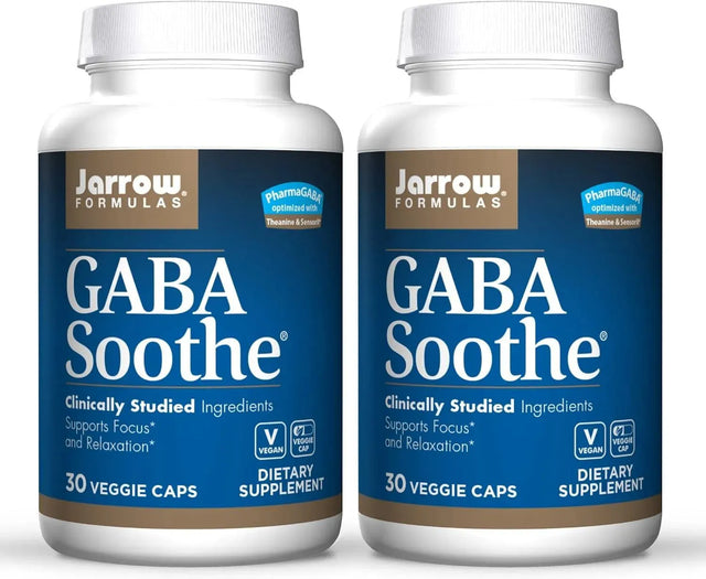 JARROW FORMULAS - Jarrow Formulas GABA Soothe 30 Capsulas 2 Pack - The Red Vitamin MX - Suplementos Alimenticios - {{ shop.shopifyCountryName }}
