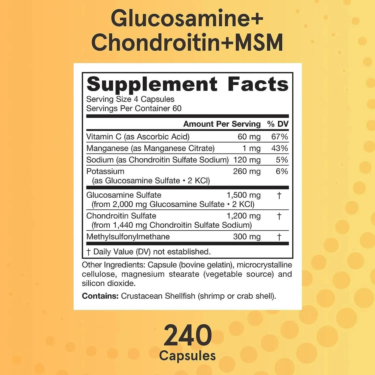 JARROW FORMULAS - Jarrow Formulas Glucosamine+Chondroitin+MSM Supports Joint Health 240 Capsulas - The Red Vitamin MX - Suplementos Alimenticios - {{ shop.shopifyCountryName }}